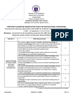 Simplified Classroom Observation Tools For Instructional Supervisors LNHS - Final