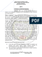 Medicinal Chemistry Unit I Introduction