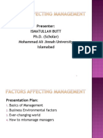 Factors Affecting Business Environment