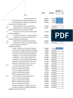 Tulipanes, Catalogo, P.U. Programa de Ejecucion