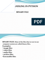 File Handling in Python (Binary Files)