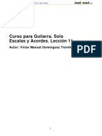 Curso para Guitarra. Solo Escalas y Acordes. Lección 11 Autor - Víctor Manuel Domínguez Treviño