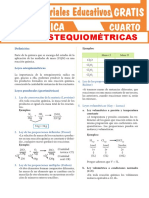 Leyes Estequiométricas para Cuarto Grado de Secundaria