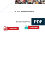 Declare Array in Stored Procedure