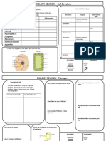 Biology Revision Sheets