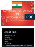 Contribution of NCC in Nation Building