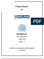 Project On HDFC Ltd. Bank (BL)