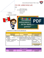 Sesión de Aprendizaje Simbolos Patrios