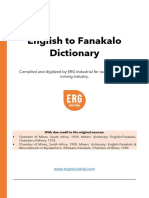 Fanakalo Dictionary