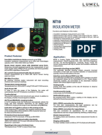 NT10 - Data - Sheet Insulation Meter