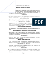 Cuestionario Del Grupo No. 4 Derecho Procesal Del Trabajo L