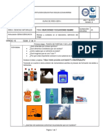 Reacciones y Ecuaciones Quimicas Guía 2