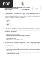 Prova Final Embriologia Nutrição Oficial