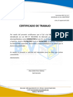 Certificado de Trabajo