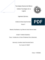 Tarea 1. Análisis de Un Factor (Problemas para Unifactorial)