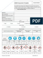 COSHH Assessment Template