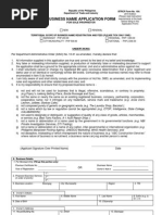 Business Name Application Form Sole Proprietorship