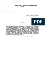 A Evolução Do Marketing e Os Conceitos de Marketing Social