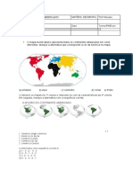 Avaliação de Geografia