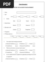 Questionnaire: A Study On Facility Management