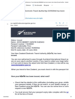 NZeTA (New Zealand Electronic Travel Authority) E2956944 Has Been Issued - Jhon Hebert Zarate Dueñas