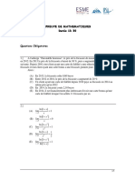 Epreuve Mathematiques 2014