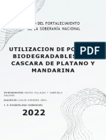 Utilizacion de Popotes Biodegradables Con Cascara de Platano y Mandarina