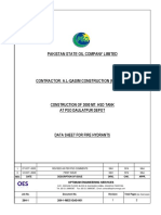 Data Sheet For Fire Hydrants