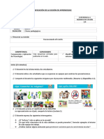 Planificación de La Sesión de Aprendizaje