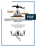 Análisis Comparativo Entre La Constitución Dominicana y Francesa Vista Desde La Óptica Democrática