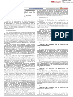 Modifican El Documento de Organización y Funciones de La Autoridad para La Reconstrucción Con Cambios