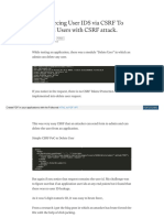 Brute Forcing User IDS Via CSRF To Delete All Users With CSRF Attack