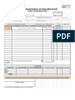 Formato de Planilla de Igss