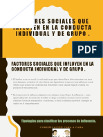 Factores Sociales Que Influyen en La Conducta Individual y de Grupo