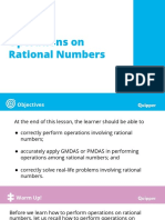 Operations On Rational Numbers