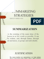 Summarizing Strategies