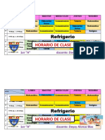 Horario Con Refrigerio