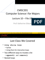 CMSC 201 - Lec10 - File IO - Gibson