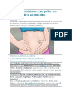 Remedios Naturales para Paliar Los Síntomas de La Apendicitis