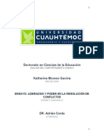 Liderazgo y Poder en La Resolución de Conflictos