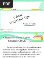 Basic CBAR Writing Tips