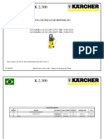 Lista de Peças de Reposição: LAVADORA A.P. K 2.300 (127V) BR - 9.398-232.0 LAVADORA A.P. K 2.300 (220V) BR - 9.398-233.0