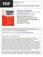 Çalişkan, Callon - 2009 - Economization, Part 1 Shifting Attention From The Economy Towards Processes of Economization