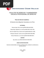 El Derecho de Los Migrantes Venezolanos en Perú-Grupo 3