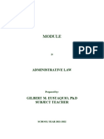 MODULE in Admin Law