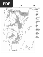 Examen Mapa Físico España Examen Recuperación 3º