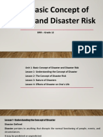 Basic Concept of Disaster and Risk