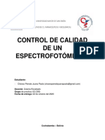 Control de Calidad de Un Espectrofotometro