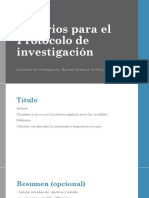 Criterios de Protocolo de Investigación 2020