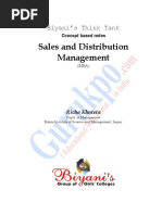 Sales and Distribution Management